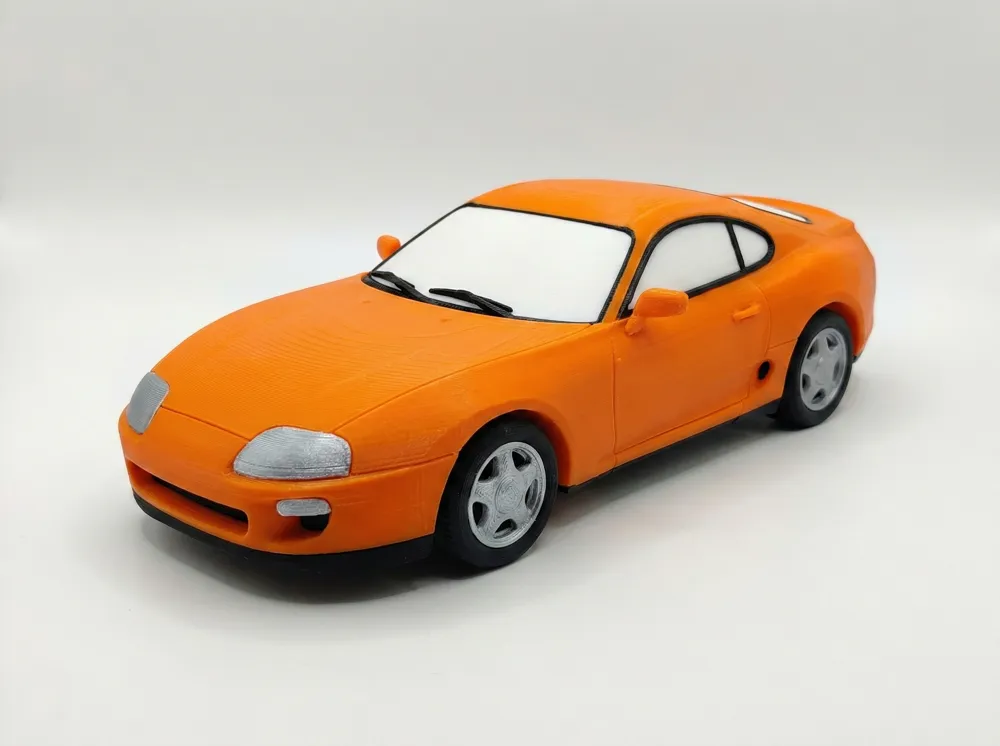 Orange custom car desk collectible product sample