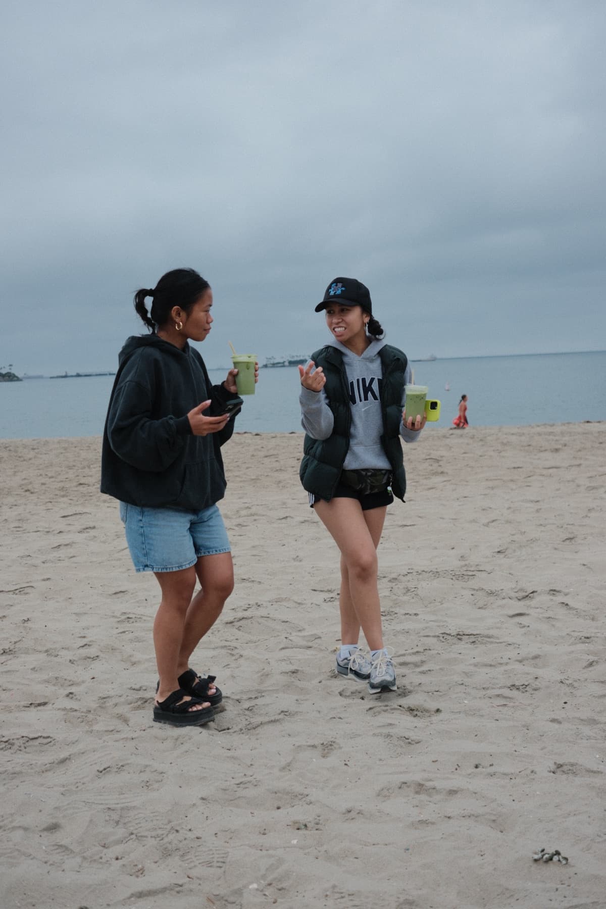 Community members gathering on the beach during the First Wave activation.